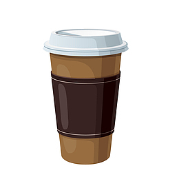 手绘咖啡杯矢量图