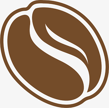 手绘棕色咖啡豆