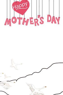 母亲节主题简约边框