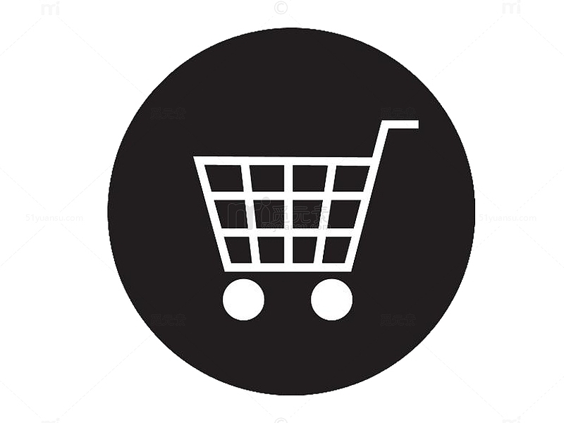 黑白图标购物车收藏