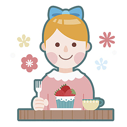 吃冰淇淋的女孩