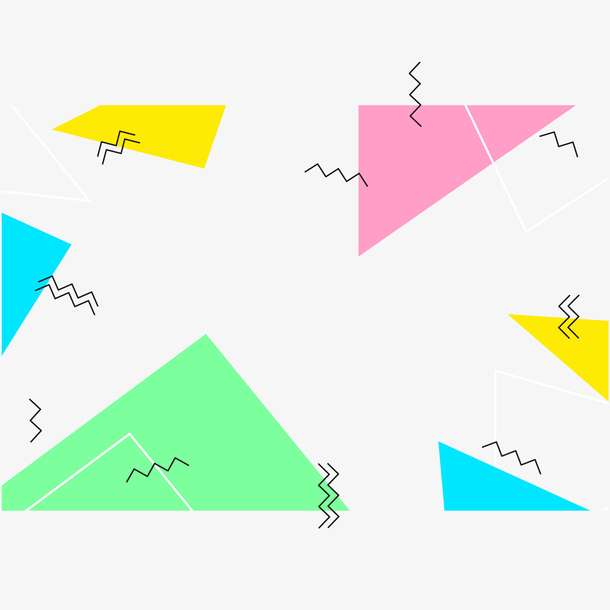 卡通三角形活动装饰