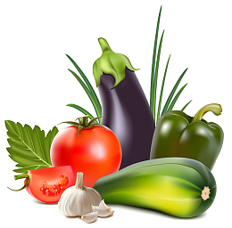 3d水果剪影手绘图片 蔬菜