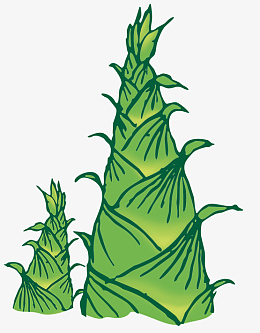 卡通竹笋矢量图