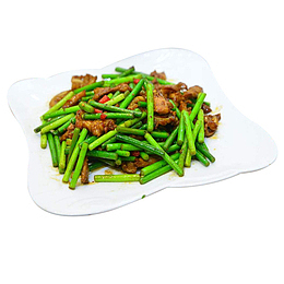美食佳肴产品蒜台炒肉