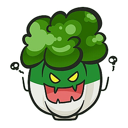 卡通邪恶的大白菜