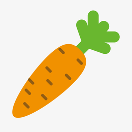 彩色卡通胡萝卜元素