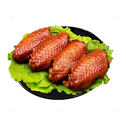 一排美味的香辣鸡翅
