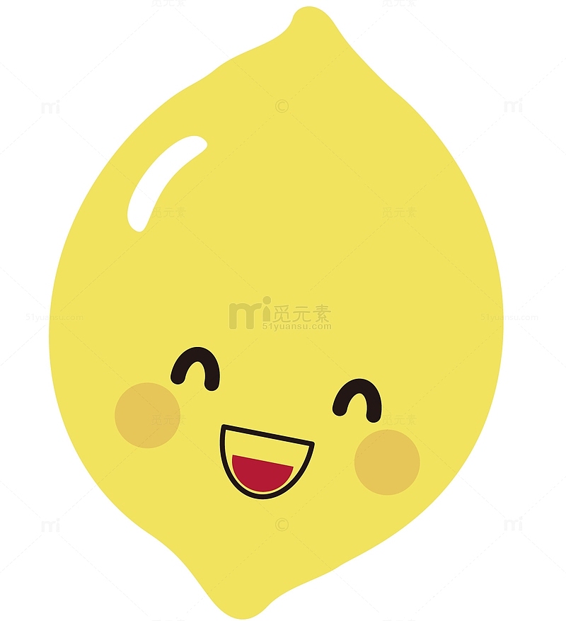 一个金黄色的柠檬