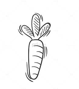 一根胡萝卜简笔画