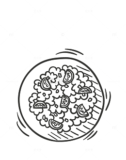 西红柿蛋炒饭简笔画