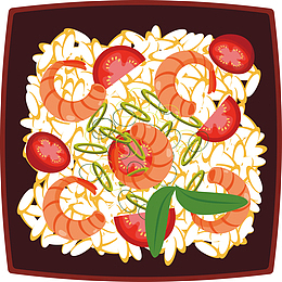 水彩蔬菜卡通炒菜