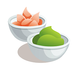 矢量火锅食物
