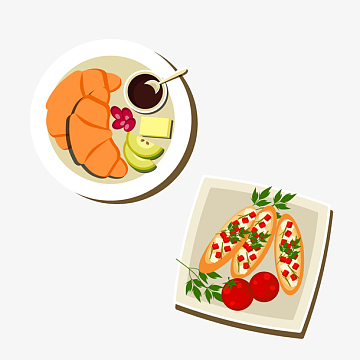 卡通美食美味菜品矢量素材