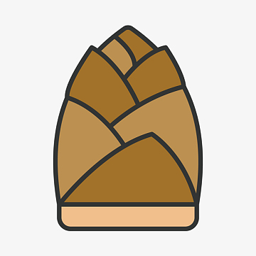 灰色手绘线稿竹笋元素