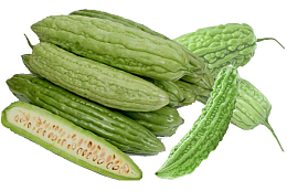 实物翠绿嫩苦瓜