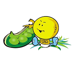 可爱的卡通豌豆宝宝