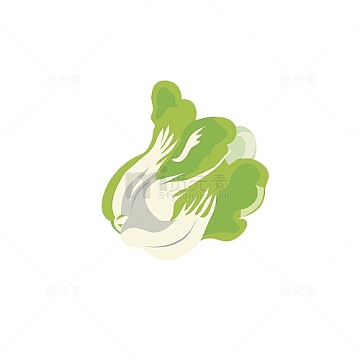卡通手绘健康绿色大白菜png大白菜植物设计矢量图aipng卡通蔬菜食材