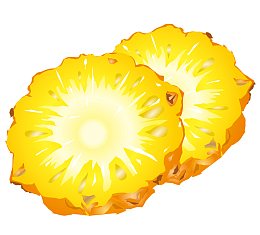 黄色菠萝片