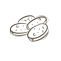 卡通美食切片简图