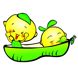 可爱的卡通豆宝宝
