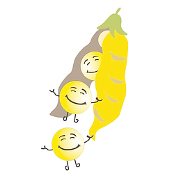 卡通黄豆宝宝