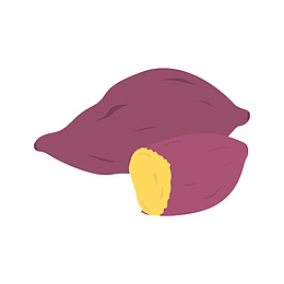 卡通美味烤红薯插画PNG