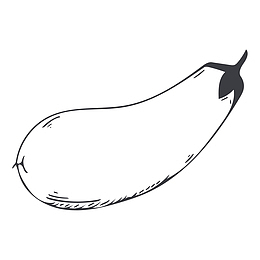 线描茄子
