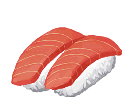 卡通手绘美食寿司
