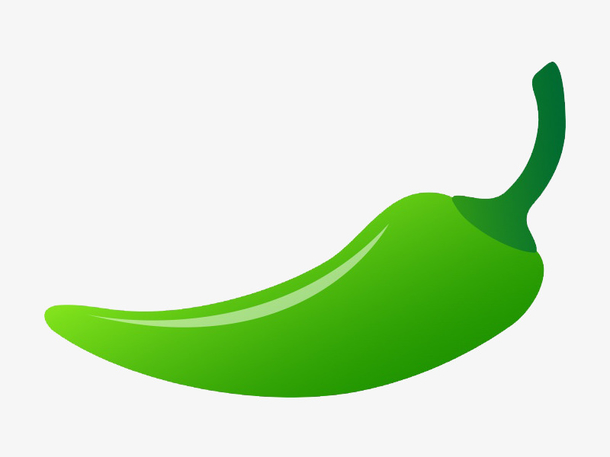 手绘的青椒