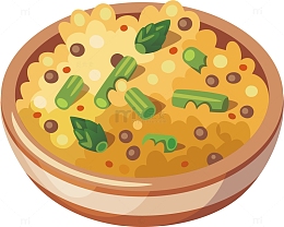 矢量图美味炒米饭