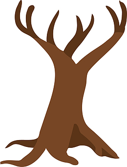 矢量图树枝繁茂的树