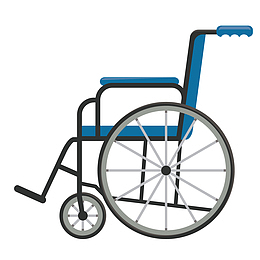 卡通手绘轮椅商务