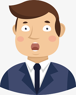 吃惊商务男子插画
