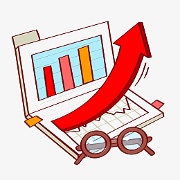 卡通数据增长png图