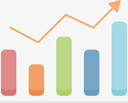 矢量图彩色柱状图