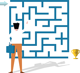 面对困难思考的人