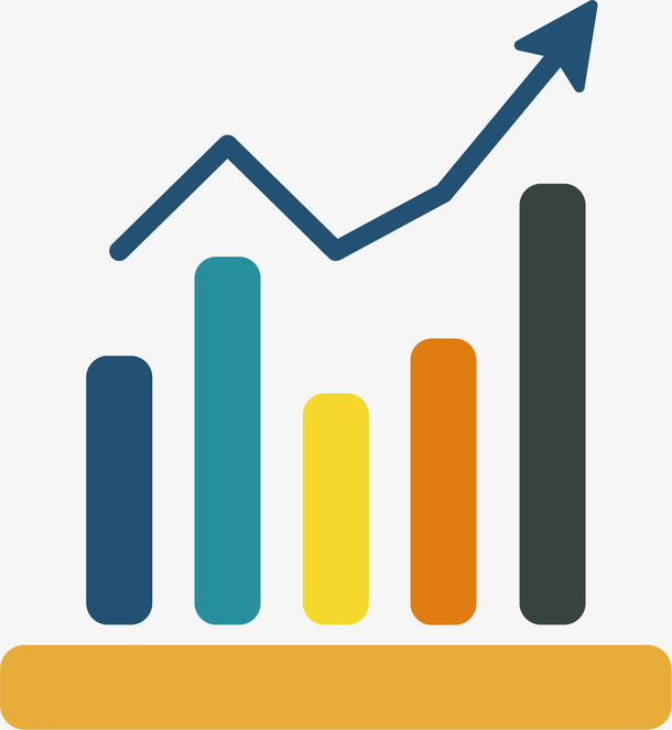 矢量图水彩柱状图
