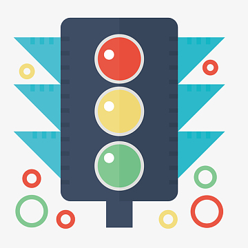 交通卡通红绿灯设计