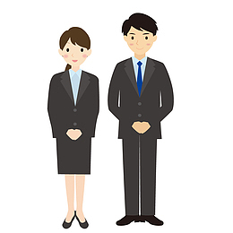 穿工作服商务男女