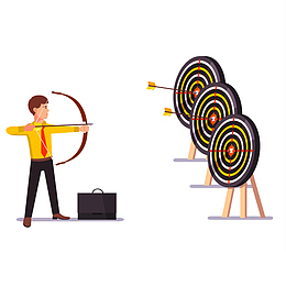 卡通射箭的男人免抠图