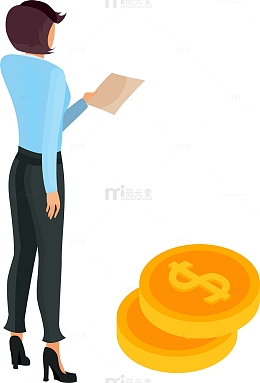 商务人员卡通立体插画