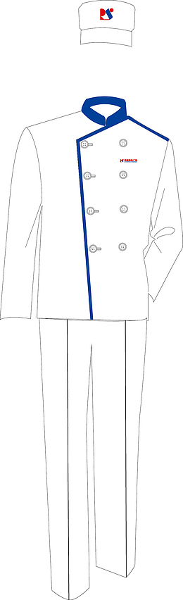 白色矢量厨师服图