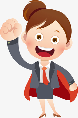 手绘卡通人物女超人