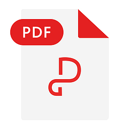 白色PDF圆角纸张卡通图标
