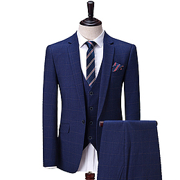 宝蓝色西服套装