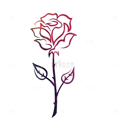 一支漂亮的玫瑰花设计
