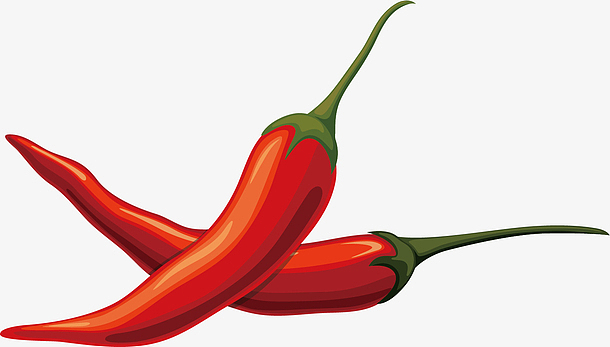 矢量图火红的辣椒