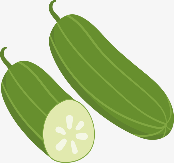 卡通水果黄瓜插画设计