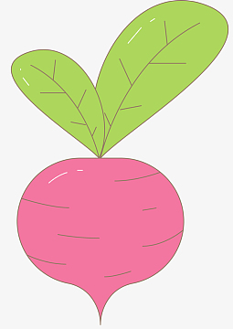 扁平风格卡通矢量萝卜